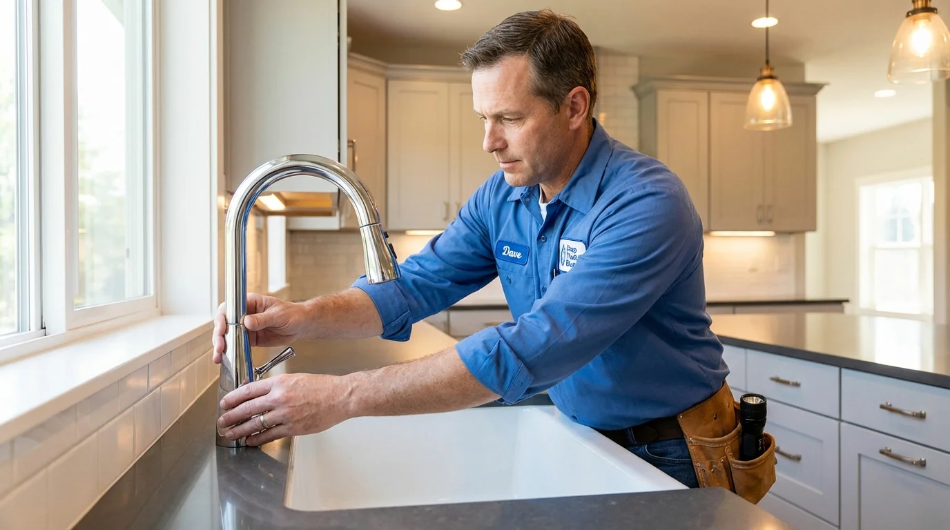 Kitchen faucet installation by Johns Plumbing LLC in Grantsville